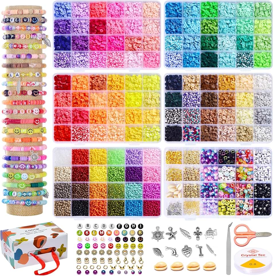 Friendship Bracelet Making Kit with Beads and Letters