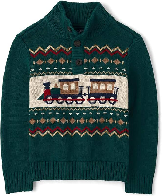 Baby Boys' Long Sleeve Mock Neck Sweater