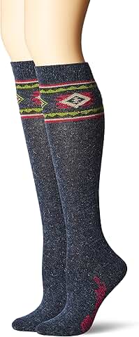 Women's Angora Aztec Boot Socks, 2 Pairs