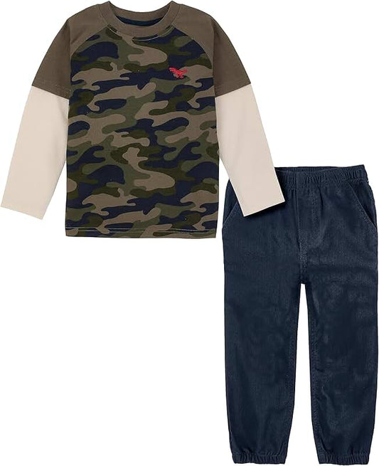 Baby Boys' Long Sleeve Tee and Pant Set for Casual Wear