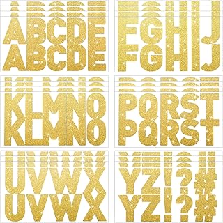 Large Gold Glitter Letter Stickers Set for Mailbox and Classroom