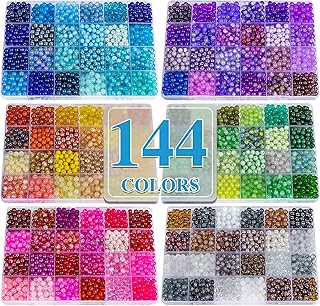 7200pcs 6mm Glass Beads for Jewelry Making and Crafts