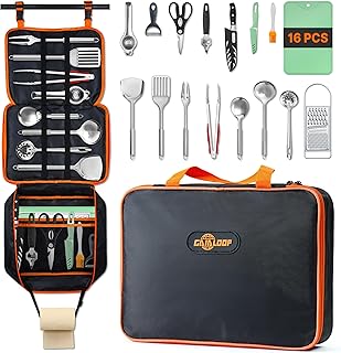 Camping Cooking Utensils Set with Roasting Sticks and BBQ Forks