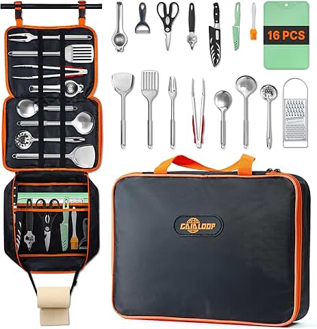 Camping Cooking Utensils Set with Roasting Sticks and BBQ Forks