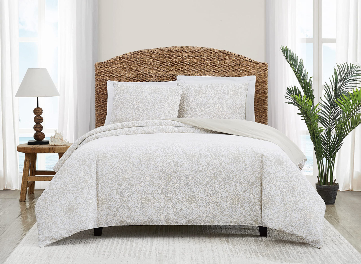 Dunes, Full/Queen, White/Tan