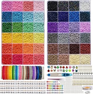 Bracelet Making Kit with 48 Colors and 25000 Beads