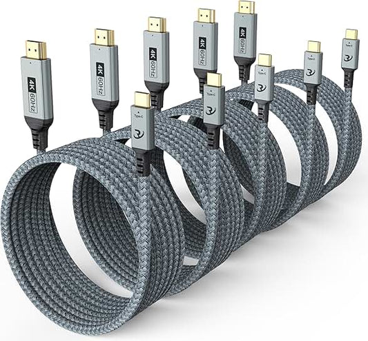 6FT USB C to HDMI Cable, 5-Pack, 4K@60Hz