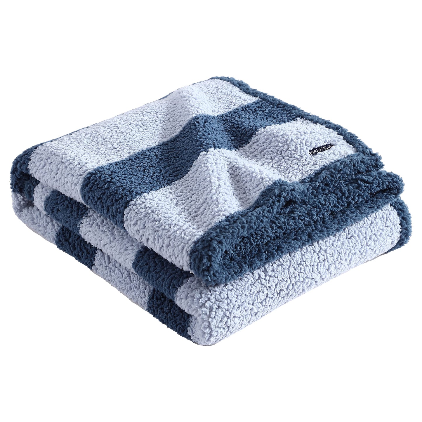 Throw Blanket Ultra Soft Plush Sherpa Home Dcor, All Season Bedding, 50 x 60, L ndale Blue/Light Blue