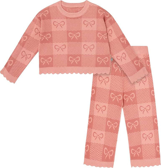Pink Ribbons Baby and Toddler Sweater Set for Girls