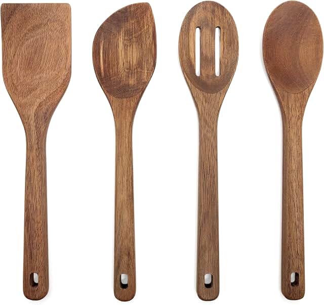 Set of 4 Acacia Wood Cooking Tools