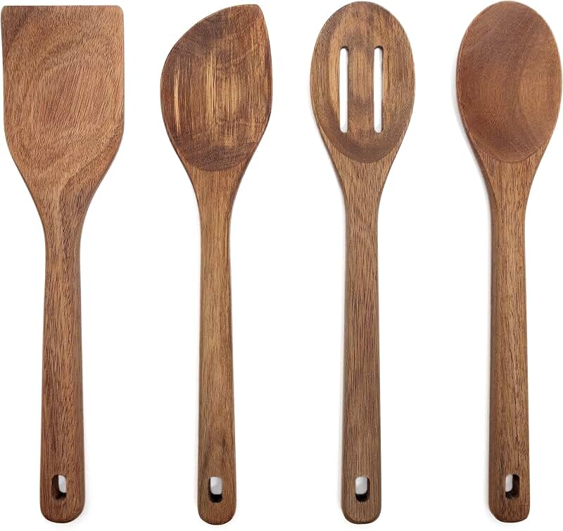 Set of 4 Acacia Wood Cooking Tools