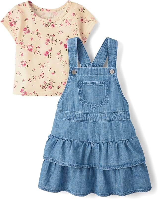 Baby Girl Long Sleeve Top and Skirtall Dress Set