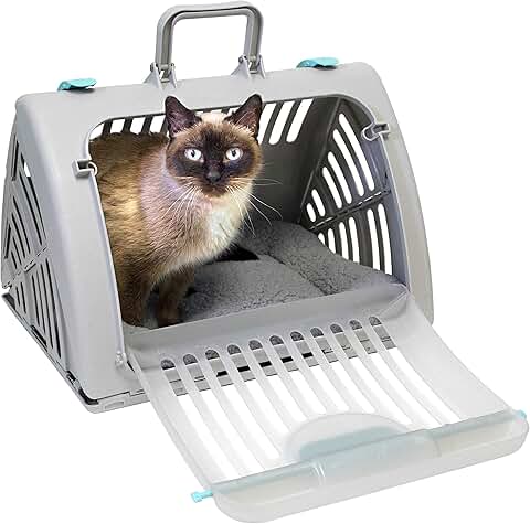 Foldable Travel Cat Carrier with Waterproof Bed