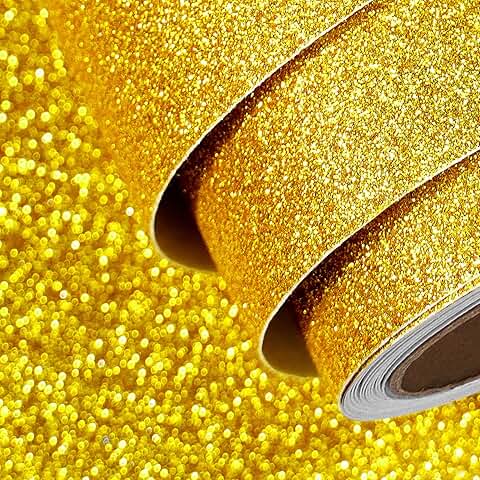 Gold Glitter Cardstock Paper Roll for Crafts and Decor