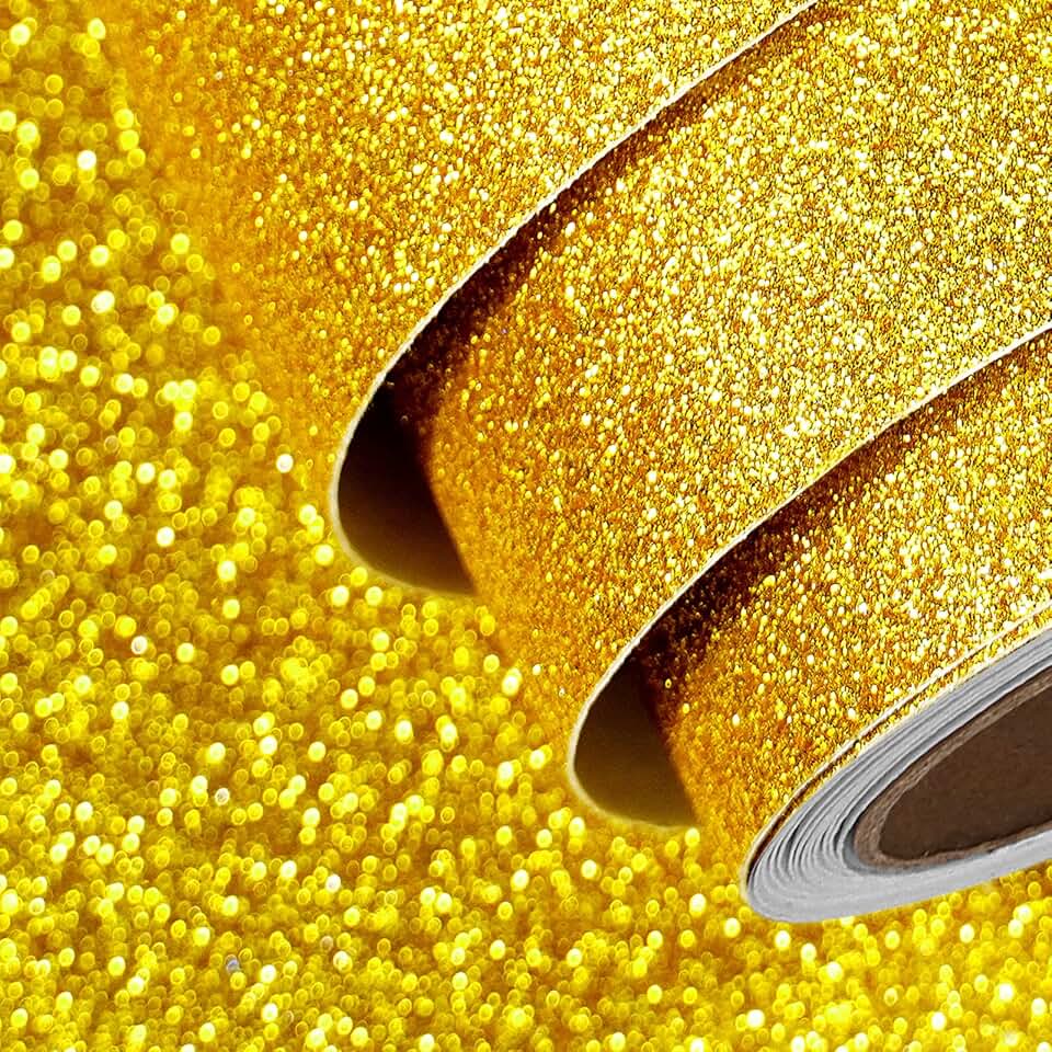 Gold Glitter Cardstock Paper Roll for Crafts and Decor