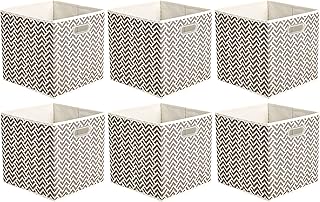 Six Collapsible Storage Bins, 10.5 Inches