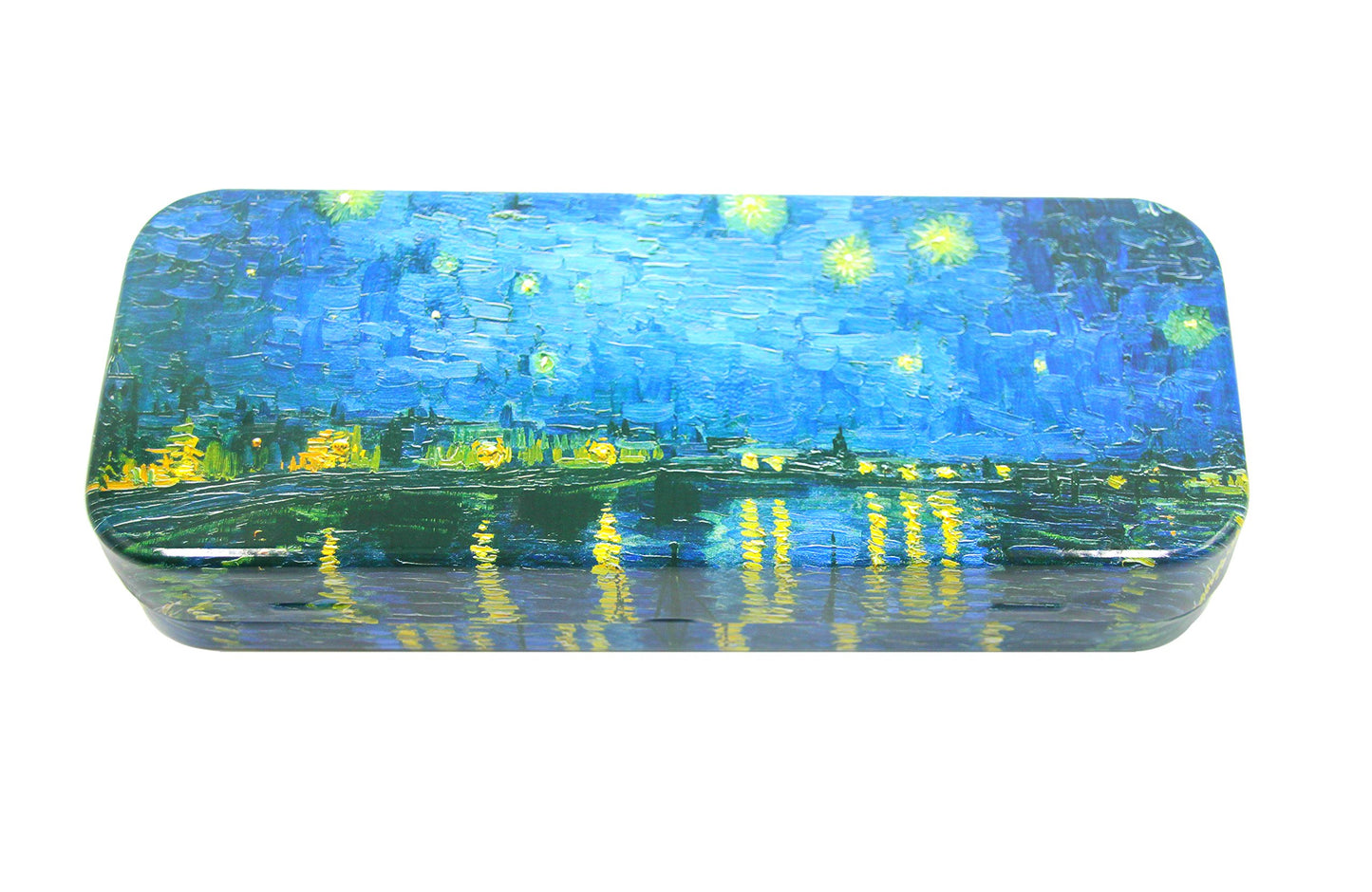 Mega Tin Pencil and Storage Box with Starry Night Design