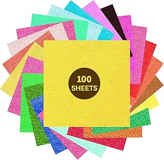 Sparkling Glitter Cardstock, 12x12, 100 Sheets, 20 Colors