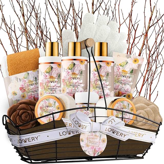 Vanilla Coconut Spa Gift Set with Bath Items
