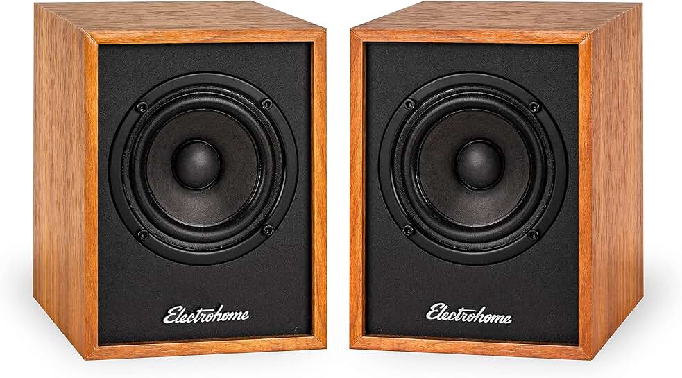 Powered bookshelf speakers with built-in amp and Bluetooth