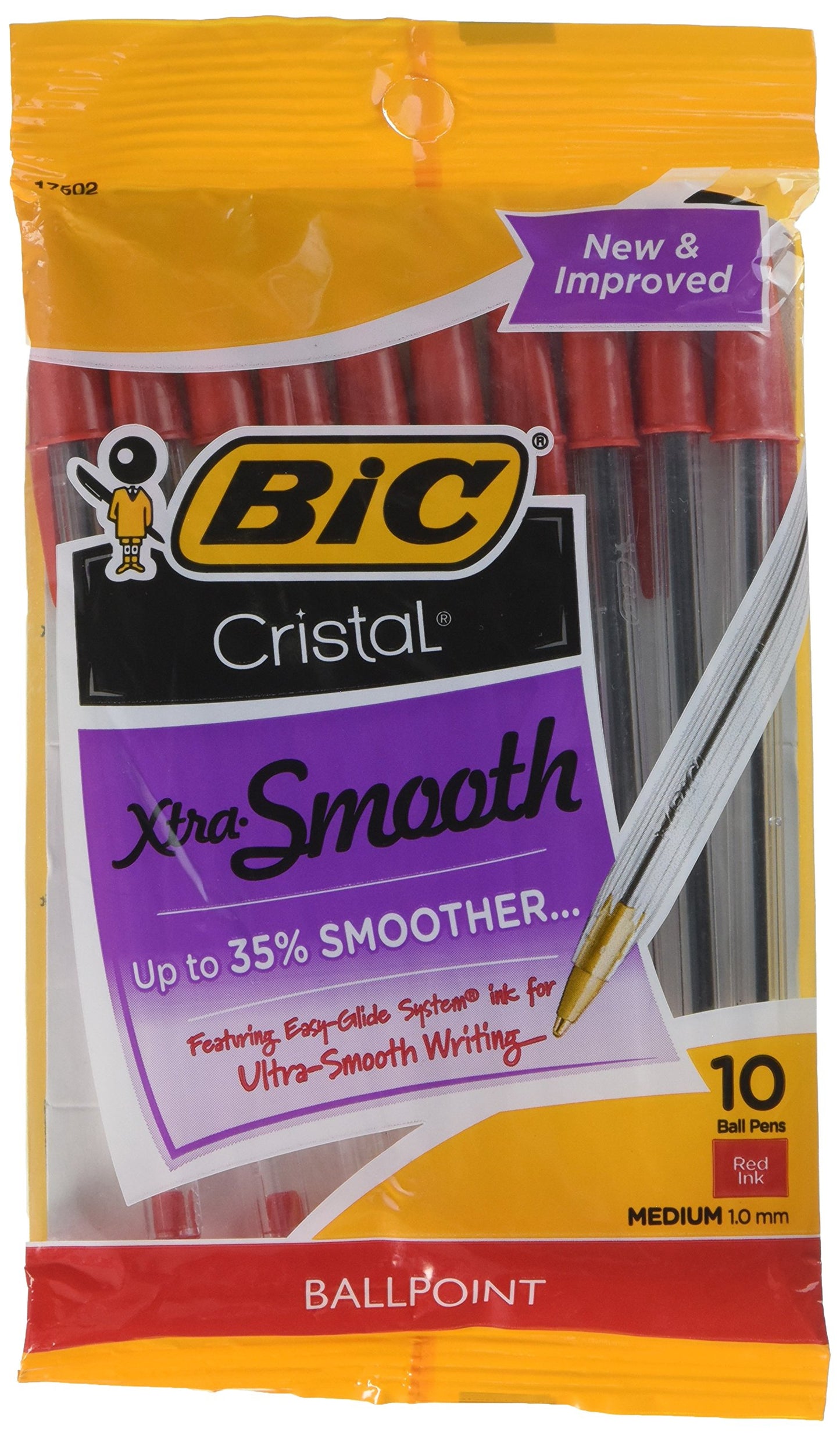 Red Ink Ballpoint Pen, 1.0mm, Pack of 20