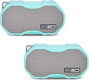 Wireless Waterproof Portable Speaker, Deep Bass, 2 Pack