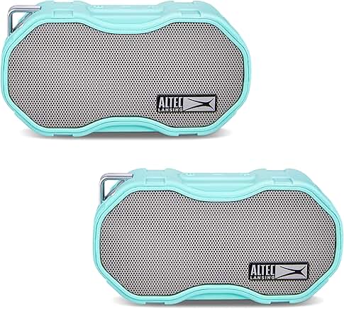 Wireless Waterproof Portable Speaker, Deep Bass, 2 Pack