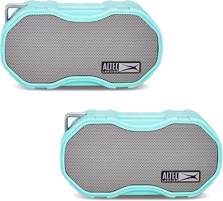 Wireless Waterproof Portable Speaker, Deep Bass, 2 Pack