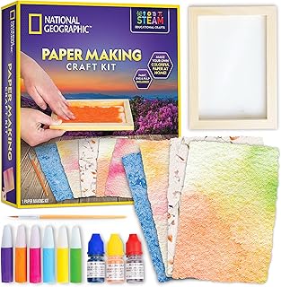 Kids Paper Making Kit with Paints and Mold