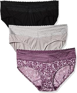 Women's No Muffin Hipster Panties, 3 Pack