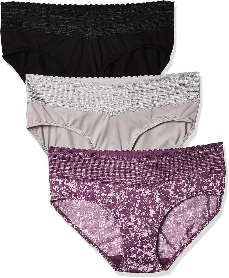 Women's No Muffin Hipster Panties, 3 Pack