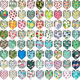 72 Pack Dog and Cat Bandanas for Summer