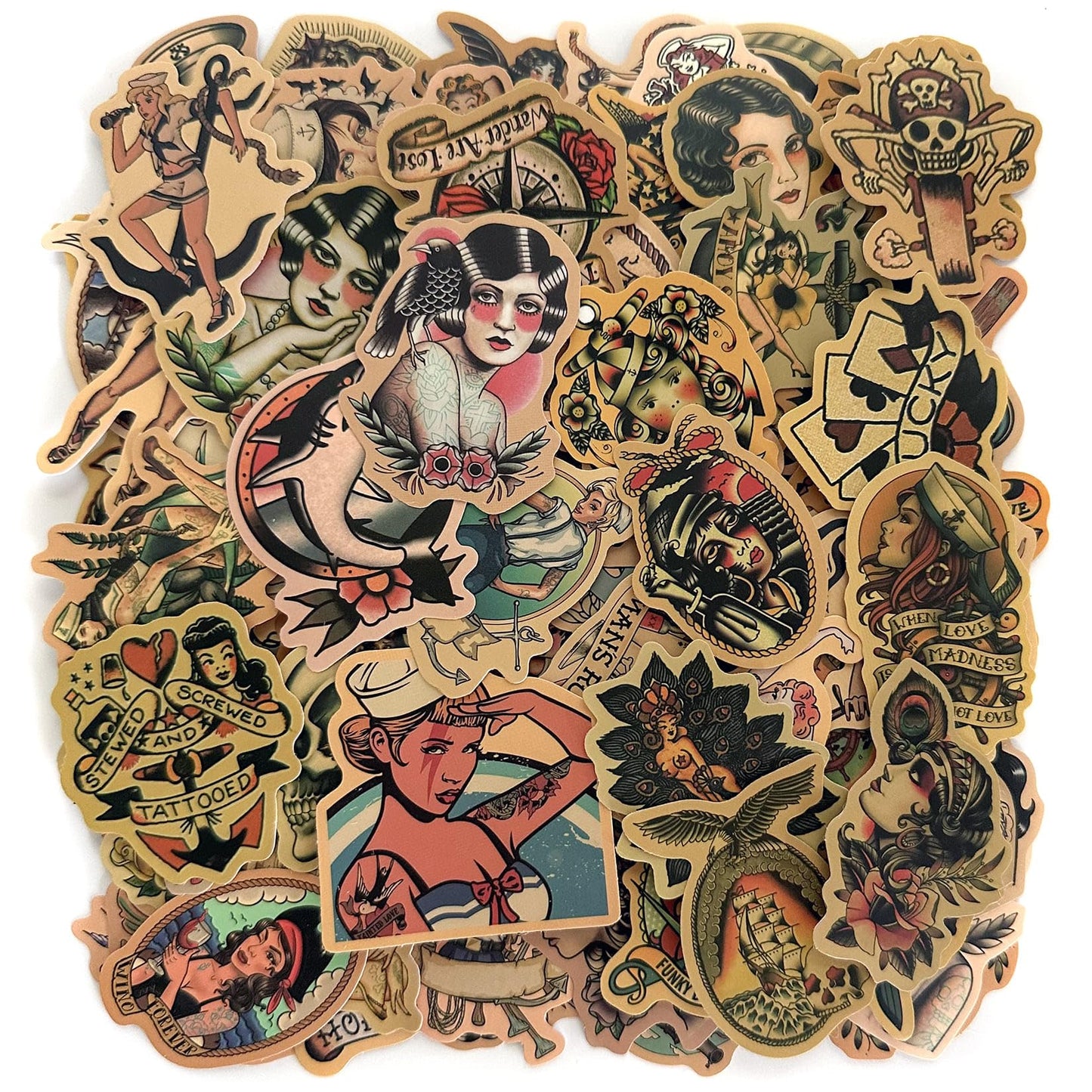 Vintage Sailor Sticker Pack for Journals and Decor