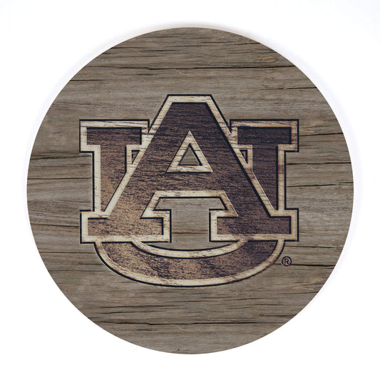 Collegiate Logo Auburn University 17 x 17 MDF Wood Decorative Barrel Top Sign