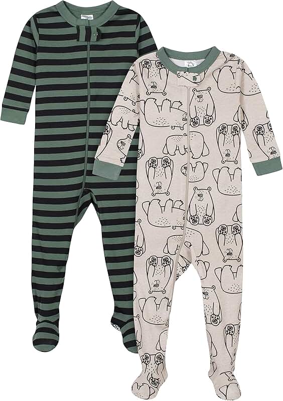 Baby Boys Footed Pajamas Pack