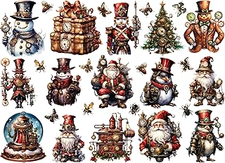 Steampunk Christmas Rice Paper 11x16.5 inches