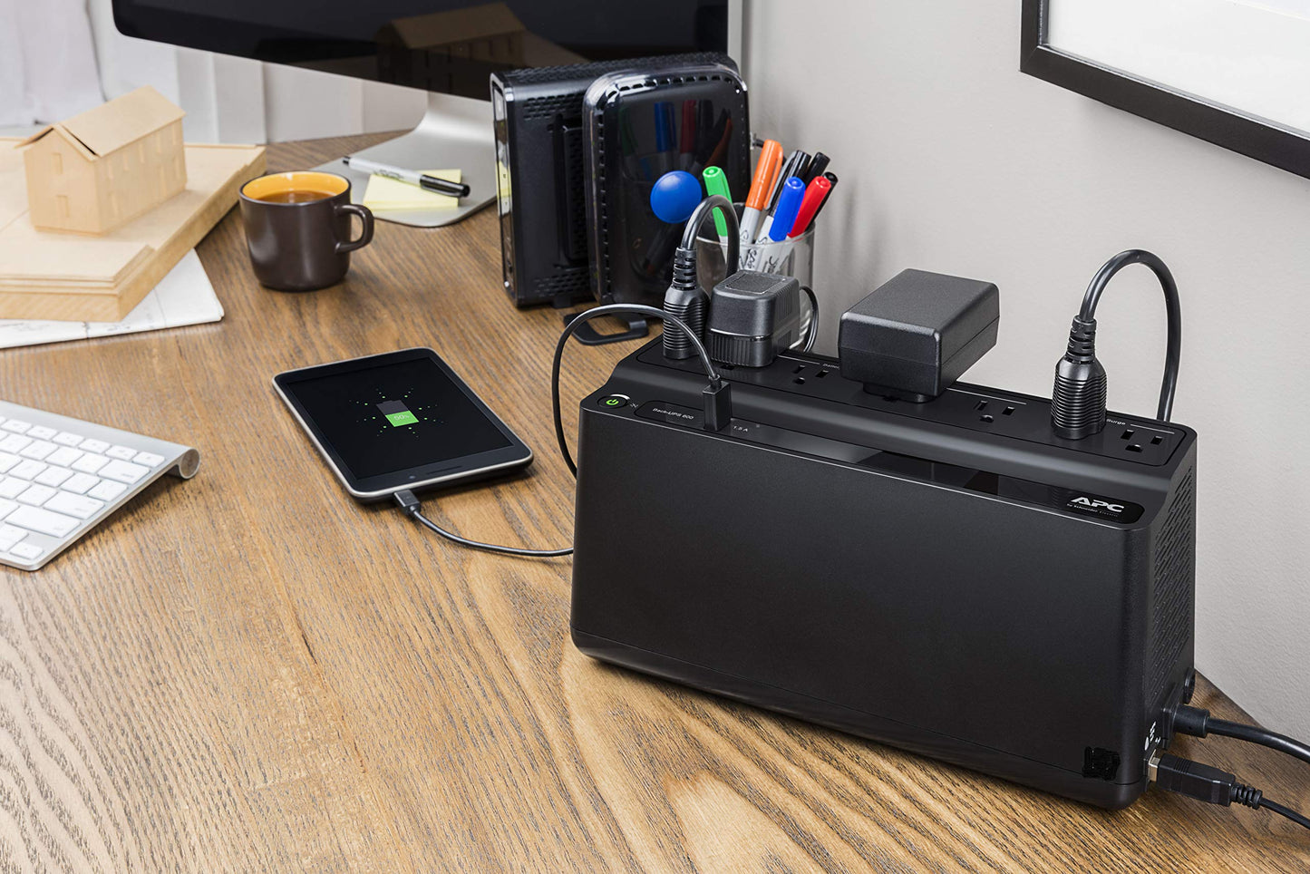 UPS Battery Backup and Surge Protector, 600VA Backup Battery Power Supply, BE600M1 Back-UPS with USB Charger Port