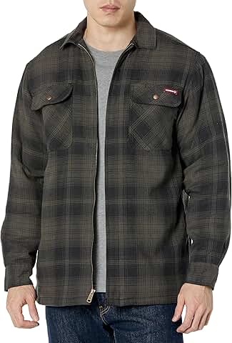 Men's Sherpa Lined Zip Shirt Jacket