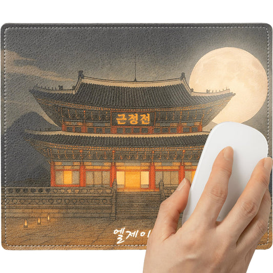 Office Desk Mouse Pad with Leather Surface and Non-Slip Base