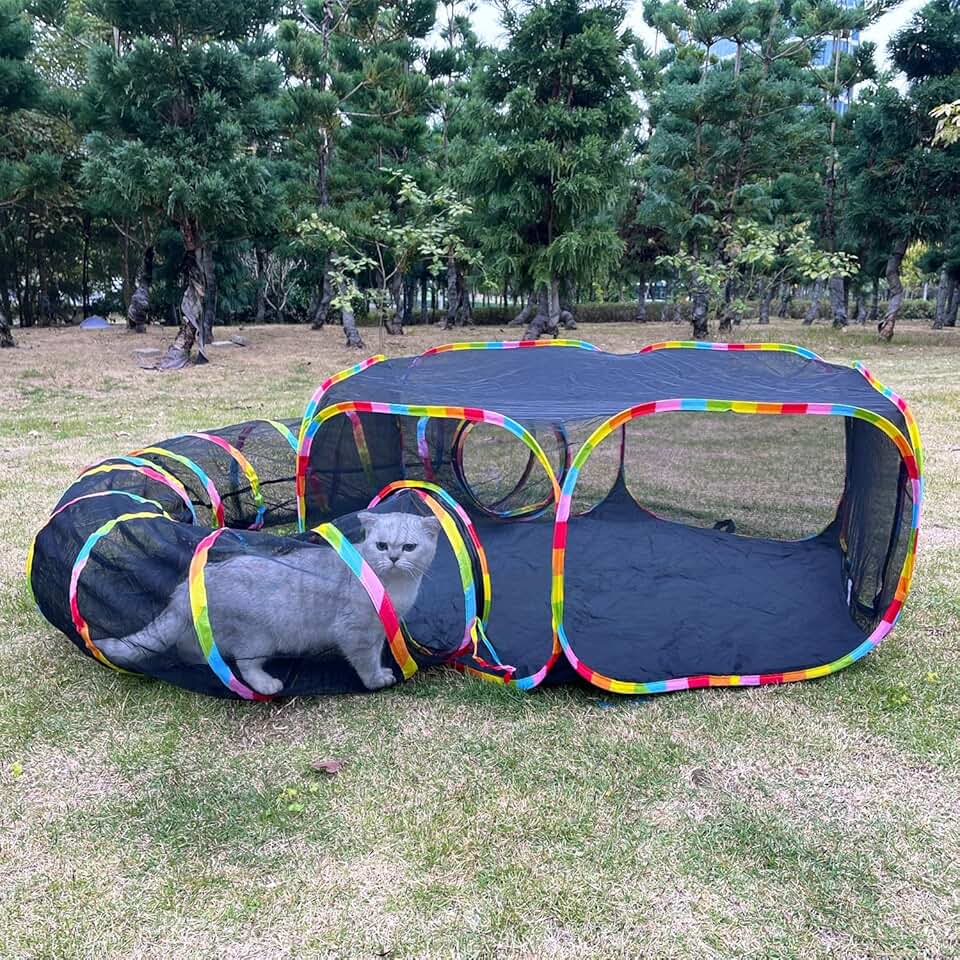 Outdoor Cat Enclosure and Play Tent for Small Animals