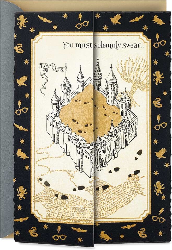 Harry Potter Marauder's Map Birthday Card