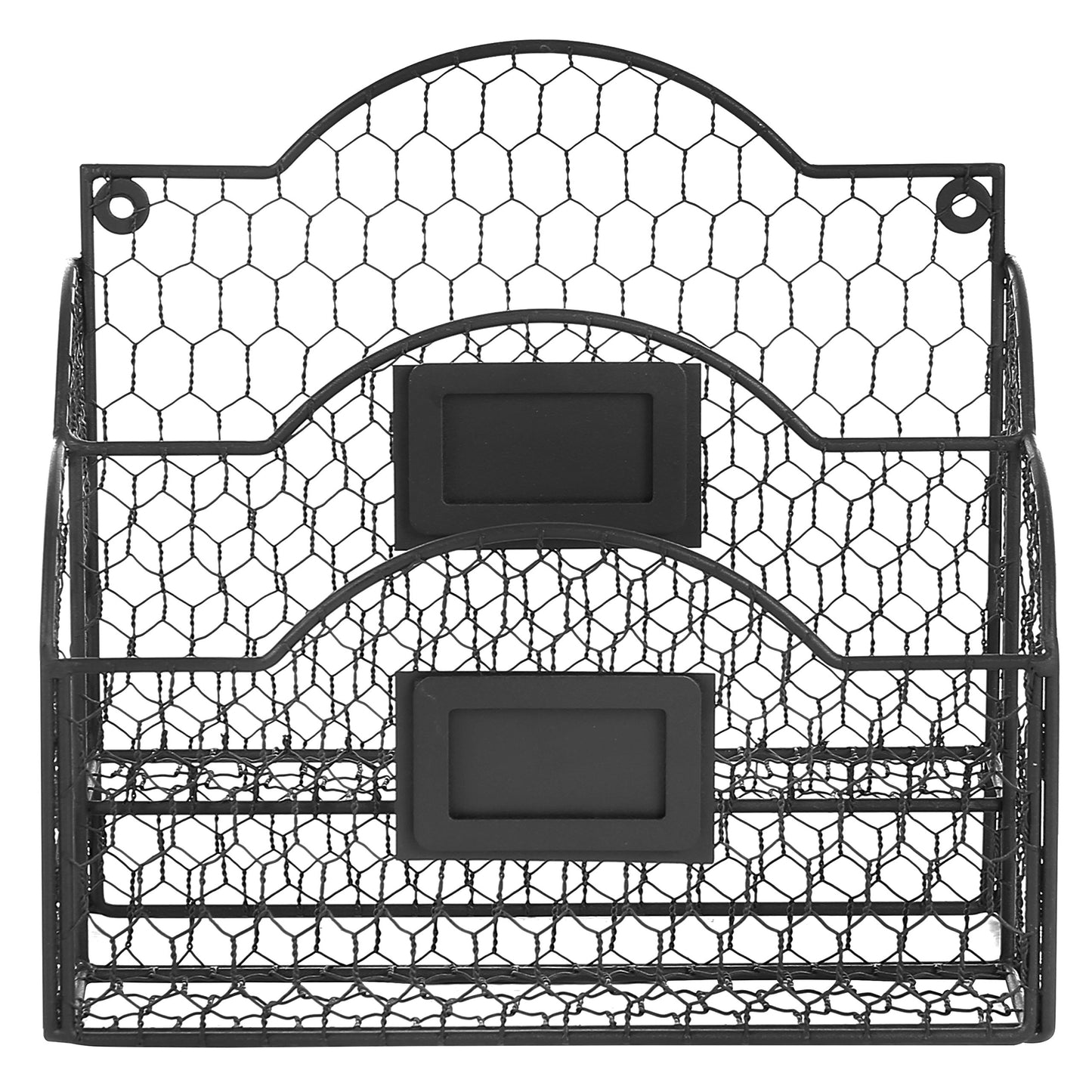 Metal Wire Desk Organizer with 2 Compartments