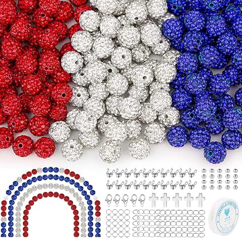 256-Piece Rhinestone Beads Kit for Jewelry Making