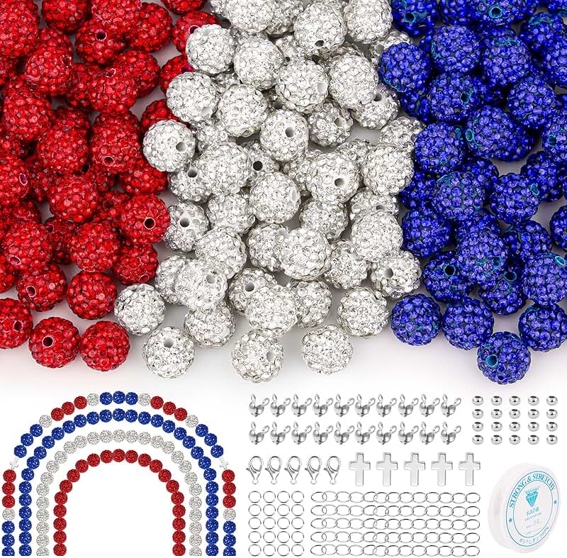 256-Piece Rhinestone Beads Kit for Jewelry Making