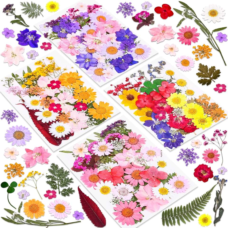 140 Pcs Dried Pressed Flowers for Crafts and Resin