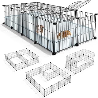 Guinea Pig Cage with Floor Mat and Top Cover
