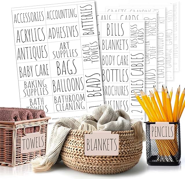 Minimalist Waterproof Labels for Home and Office Organization