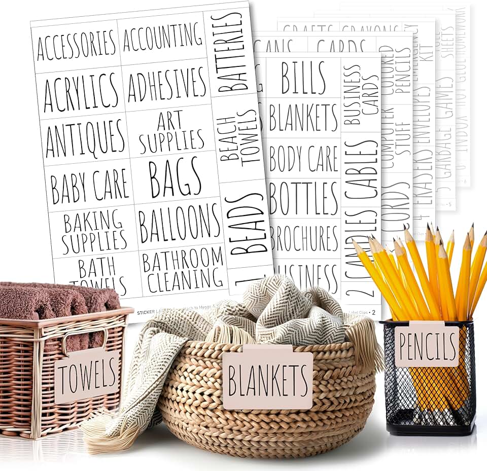 Minimalist Waterproof Labels for Home and Office Organization