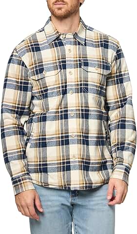 Men's Fleece-Lined Flannel Long Sleeve Shirt