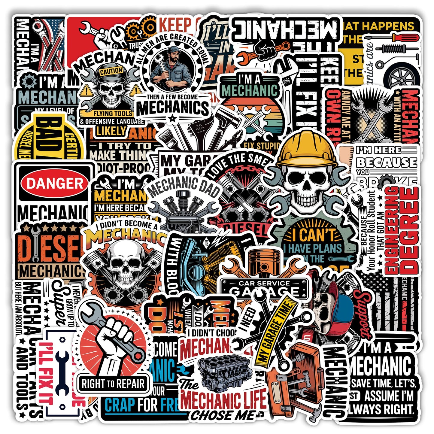 100 Waterproof Vinyl Stickers for Laptop Phone Car Window